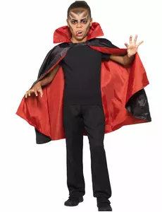 Children's reversible satin vampire cape