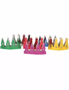 Набір із 6 металізованих корон різних кольорів