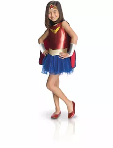 Делюкс-костюм Wonder Woman™ у стилі коміксу для дітей, Розмір: 5-6 років (110 - 116 см)