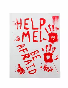 Кривавий плакат «Help me» 42 x 19 см