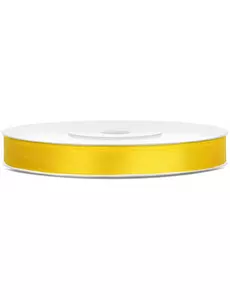 Жовта сатинова стрічка 0,6 см x 25 м