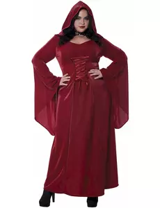 Костюм готичний червоний для жінок великих розмірів, Розмір: X-Large (44/46)