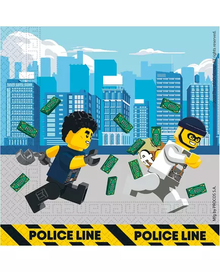 20 паперових серветок LEGO City 33 x 33 cm