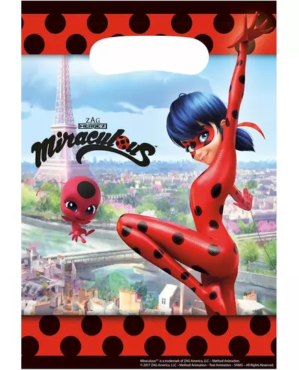 8 подарункових пакетів Ladybug 16.5 x 23 cm