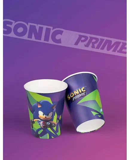 8 паперових стаканчиків Sonic Prime, 250 мл, image 2