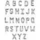 Фольгована кулька-літера, срібна, 32 см, Розмір: A, image 2