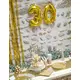 33 см золота фольгована кулька-цифра, Розмір: 3, image 4